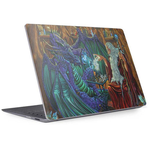 Dragon and Wizard Playing Chess by Ed Beard Jr Surface Laptop 2 Skin